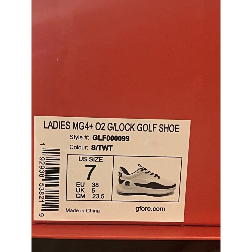 G/FORE MG4+ O2 Spiked G/LOCK Golf Shoe Sneaker LADIES White Blue Sz 7